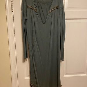 Rare Zadig & Voltaire Green/Grey Shift Dress